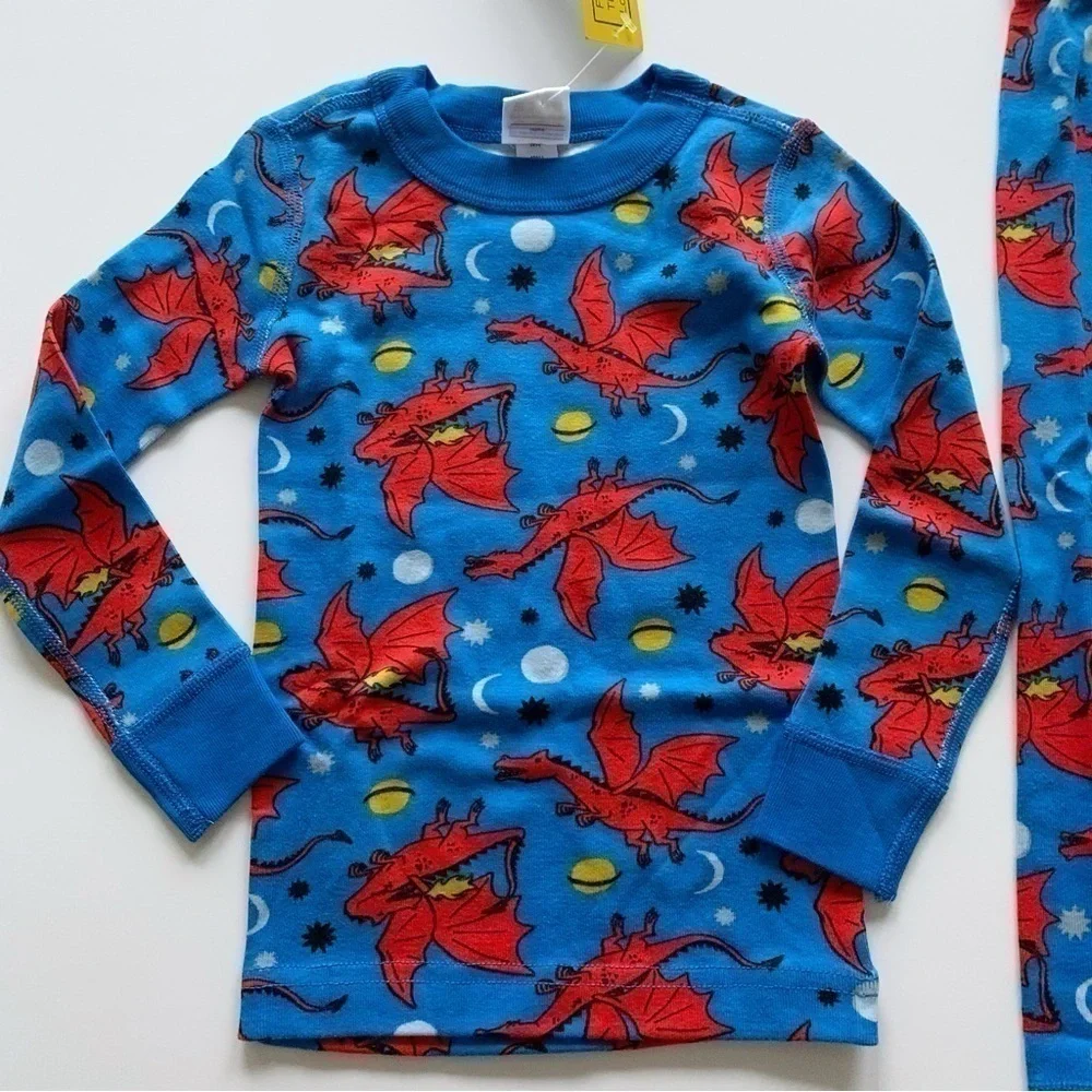 NWT Hanna Andersson Boys Space Dragons Pajama 3T